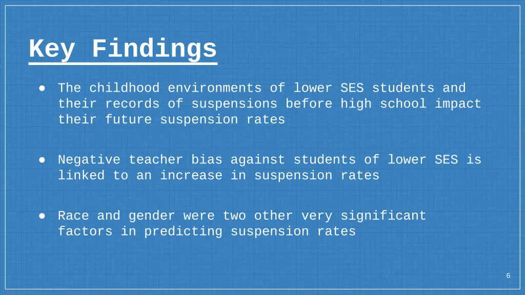 key findings