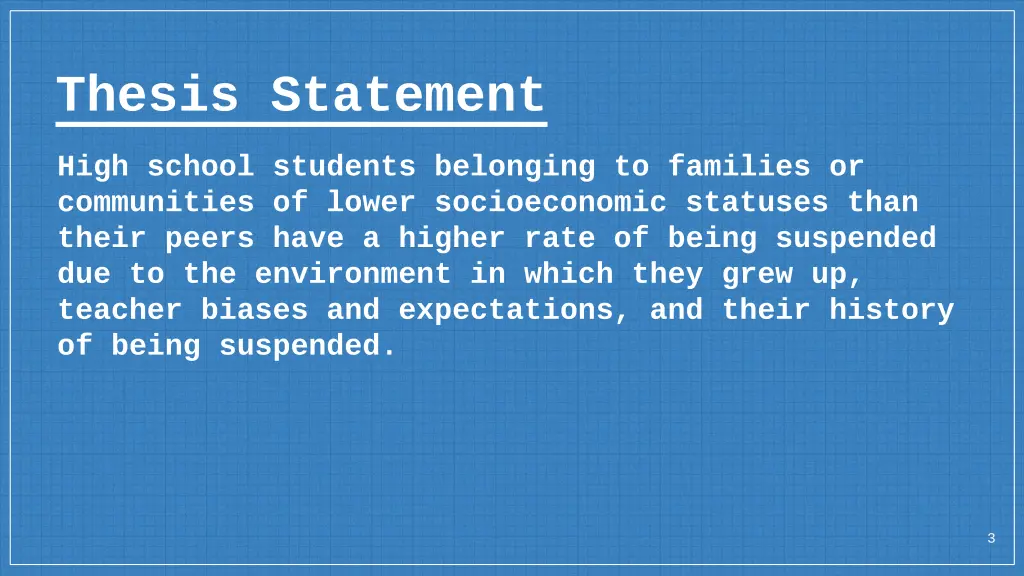 thesis statement