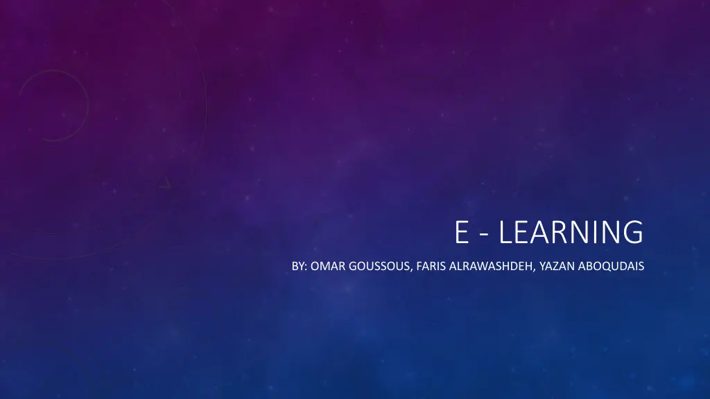 e learning