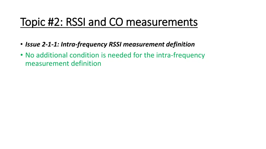 topic 2 rssi and co measurements topic 2 rssi