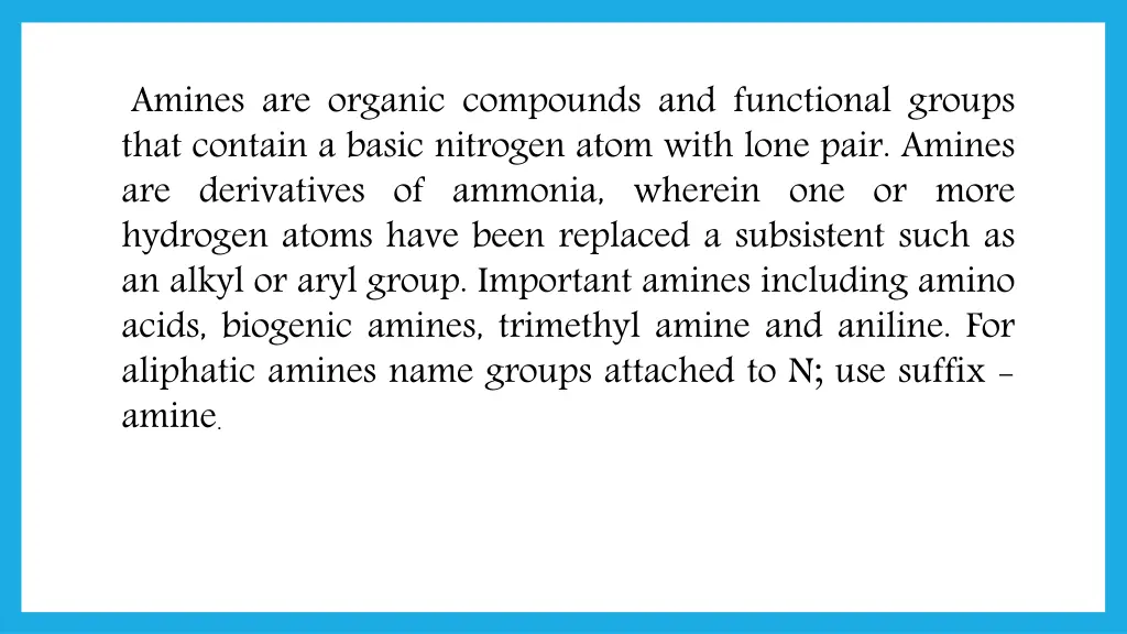 amines are organic compounds and functional