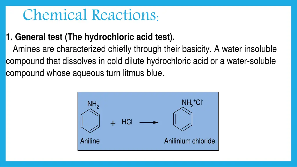 chemical reactions 1 general test