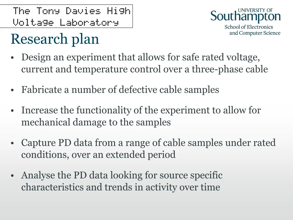 research plan design an experiment that allows