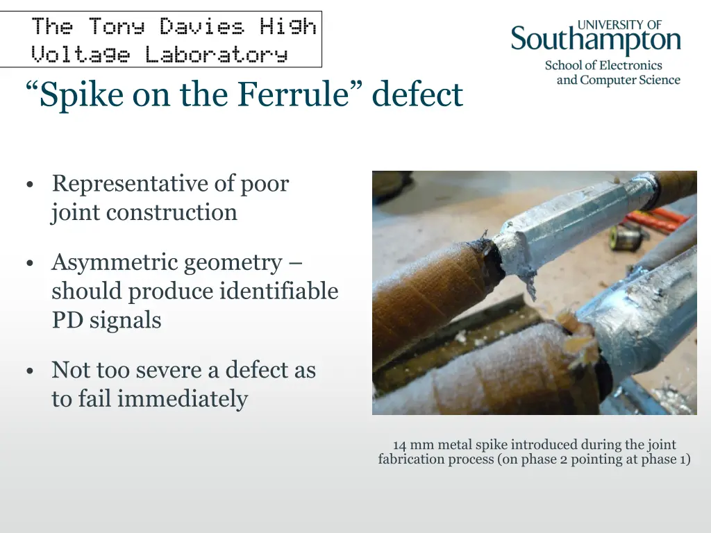 spike on the ferrule defect