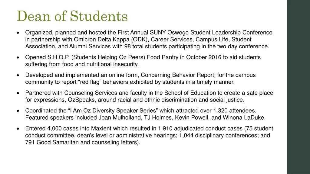 dean of students