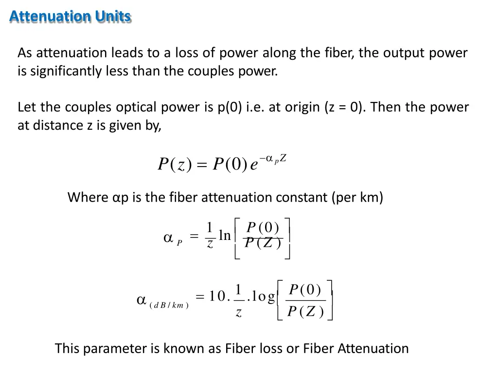attenuation units