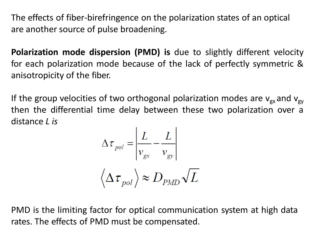 the effects of fiber birefringence