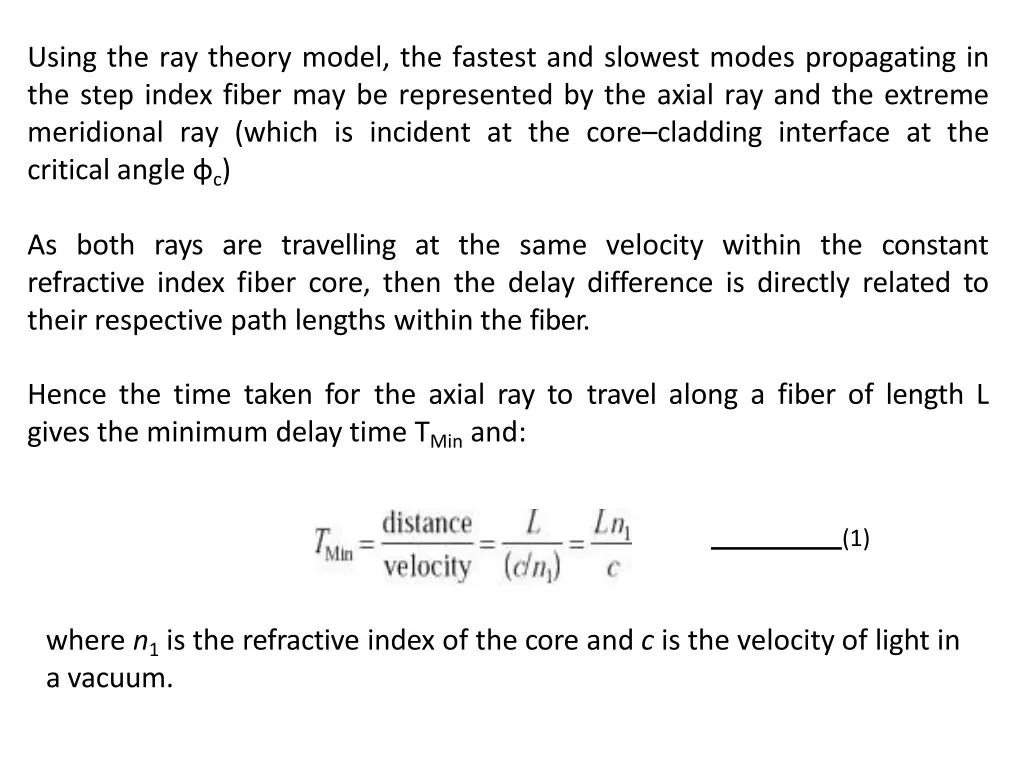 using the ray theory model the fastest
