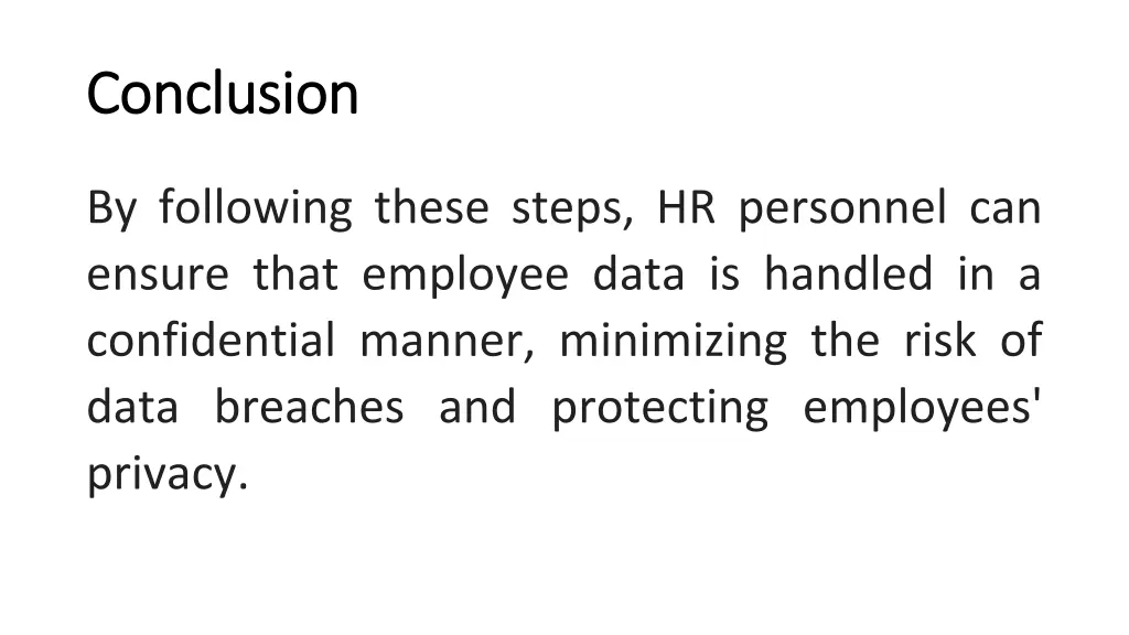 conclusion conclusion