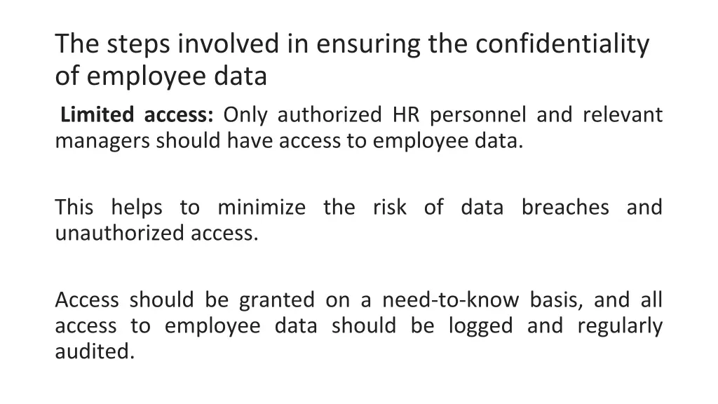 the steps involved in ensuring 2