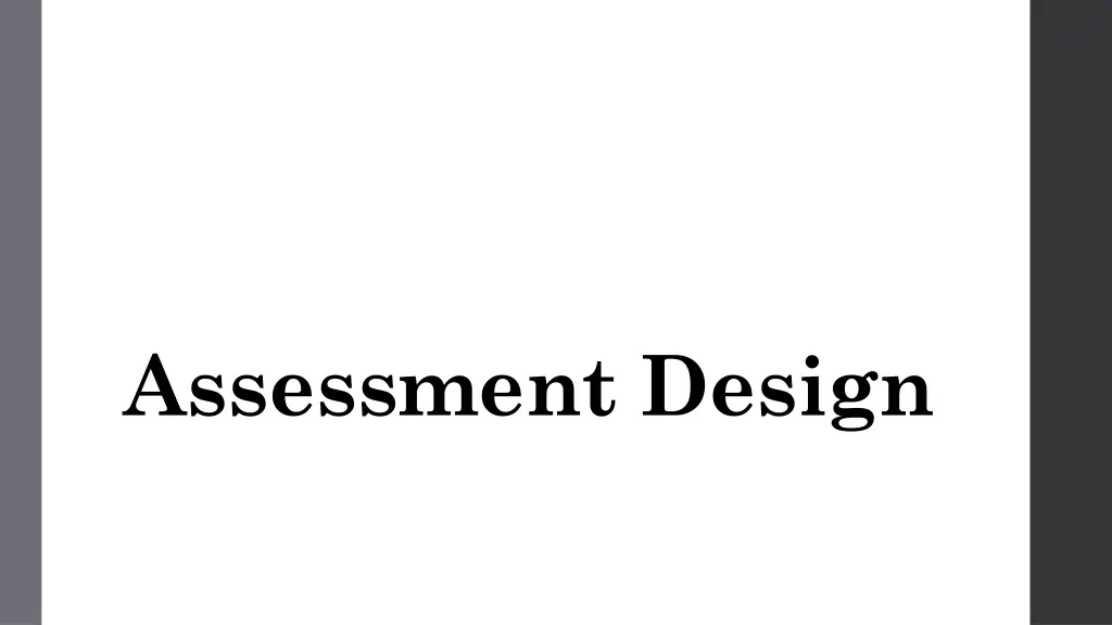 assessment design