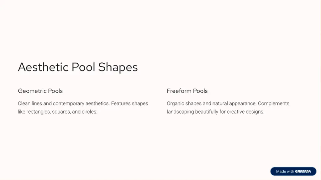 aesthetic pool shapes