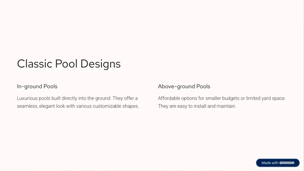 classic pool designs