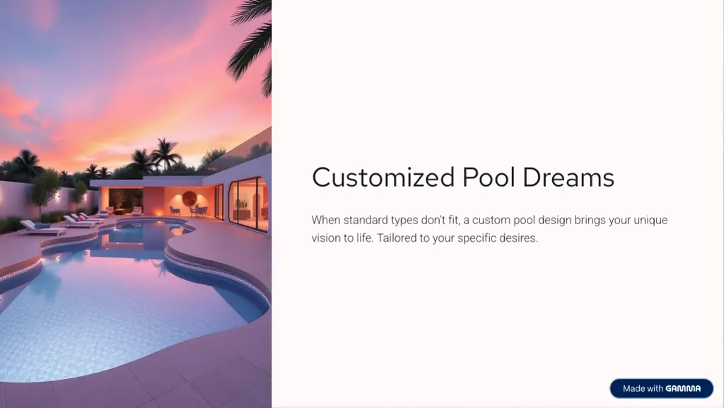 customized pool dreams