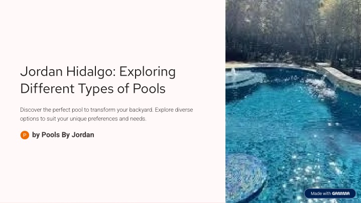 jordan hidalgo exploring different types of pools