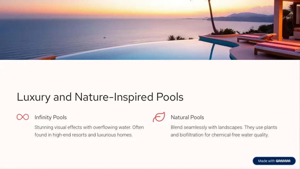 luxury and nature inspired pools