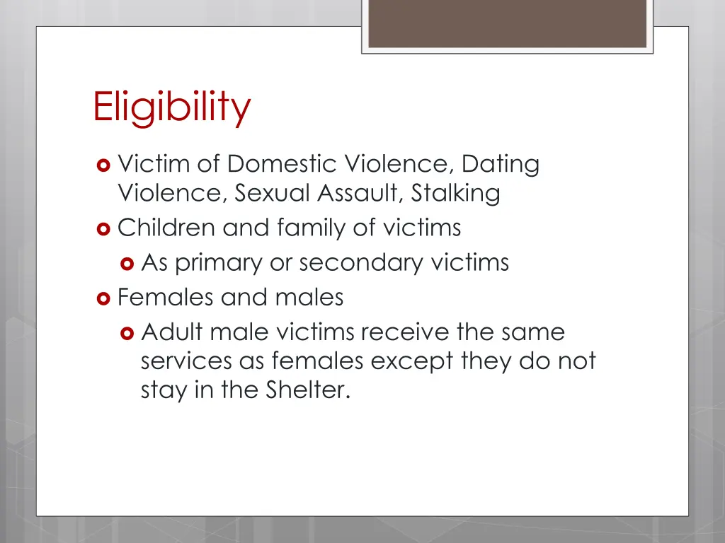 eligibility