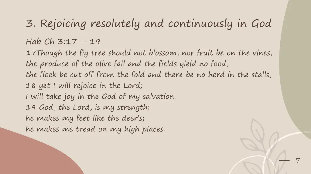 3 rejoicing resolutely and continuously