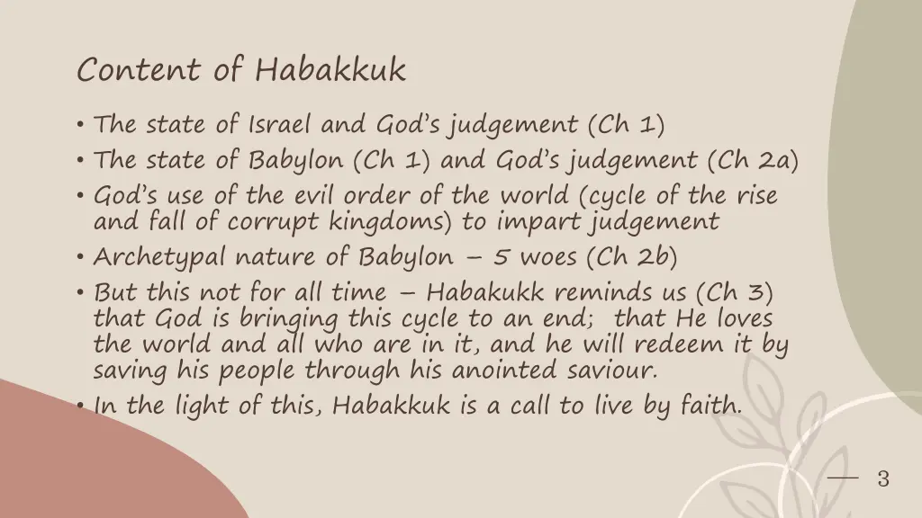 content of habakkuk the state of israel