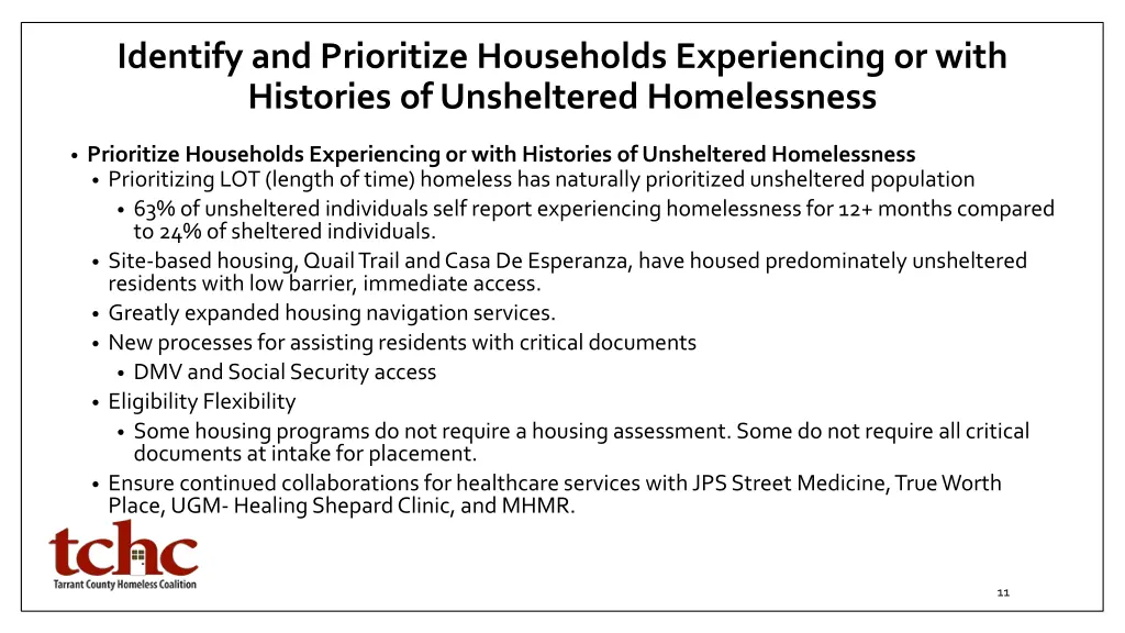 identify and prioritize households experiencing