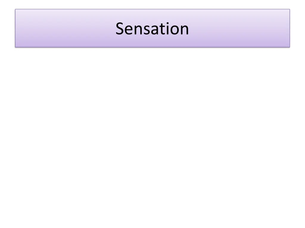 sensation