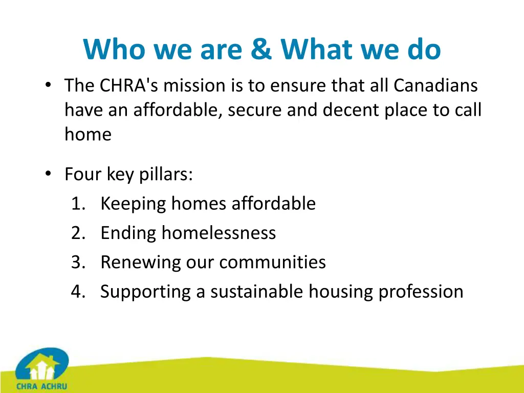 who we are what we do the chra s mission
