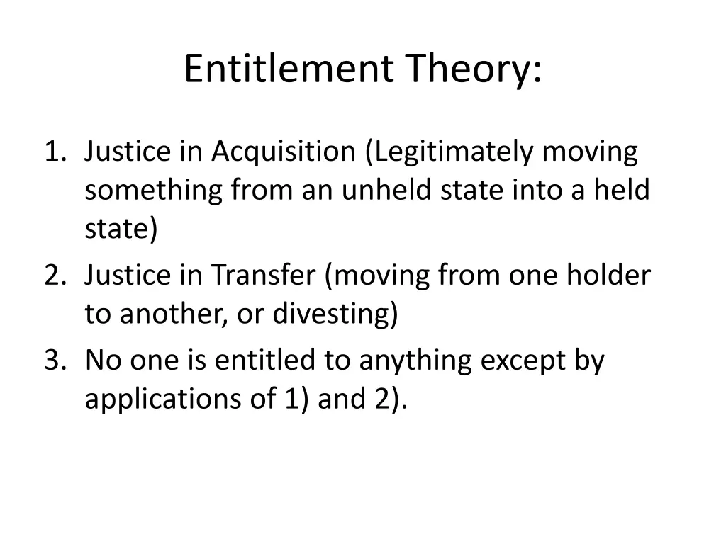 entitlement theory