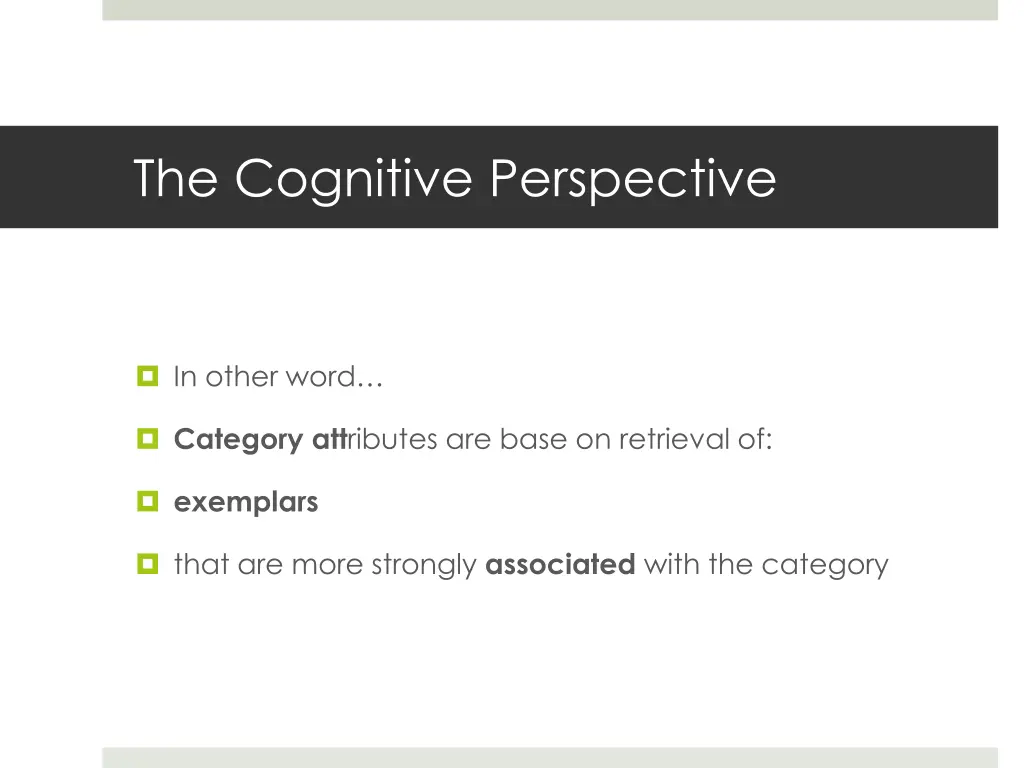 the cognitive perspective 14
