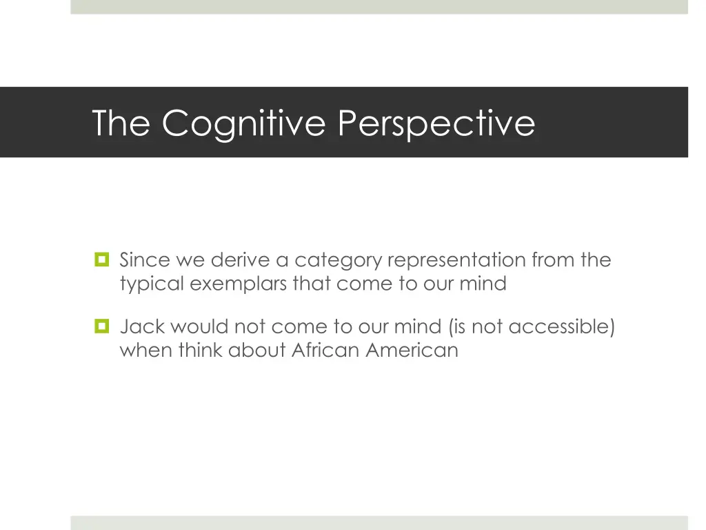 the cognitive perspective 21