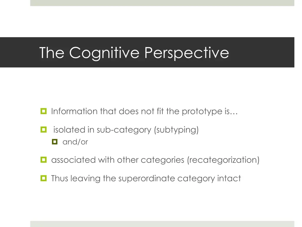 the cognitive perspective 23