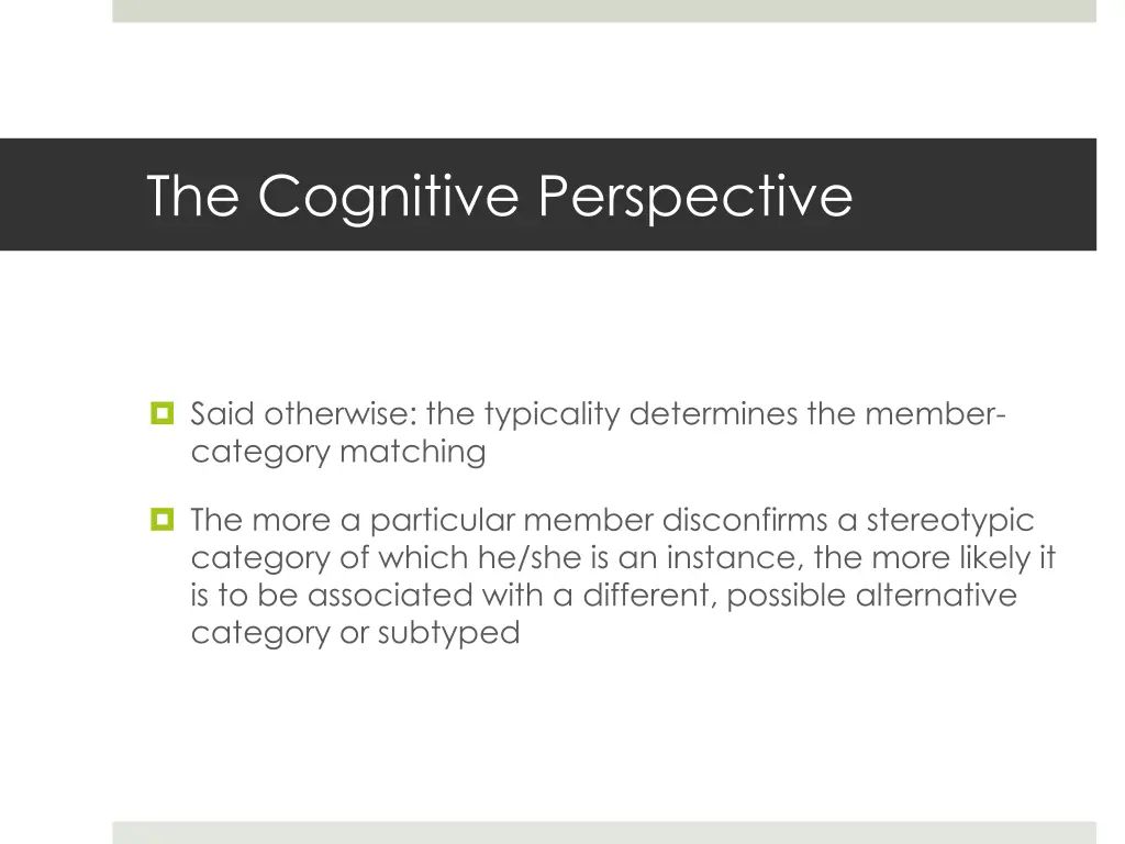 the cognitive perspective 24