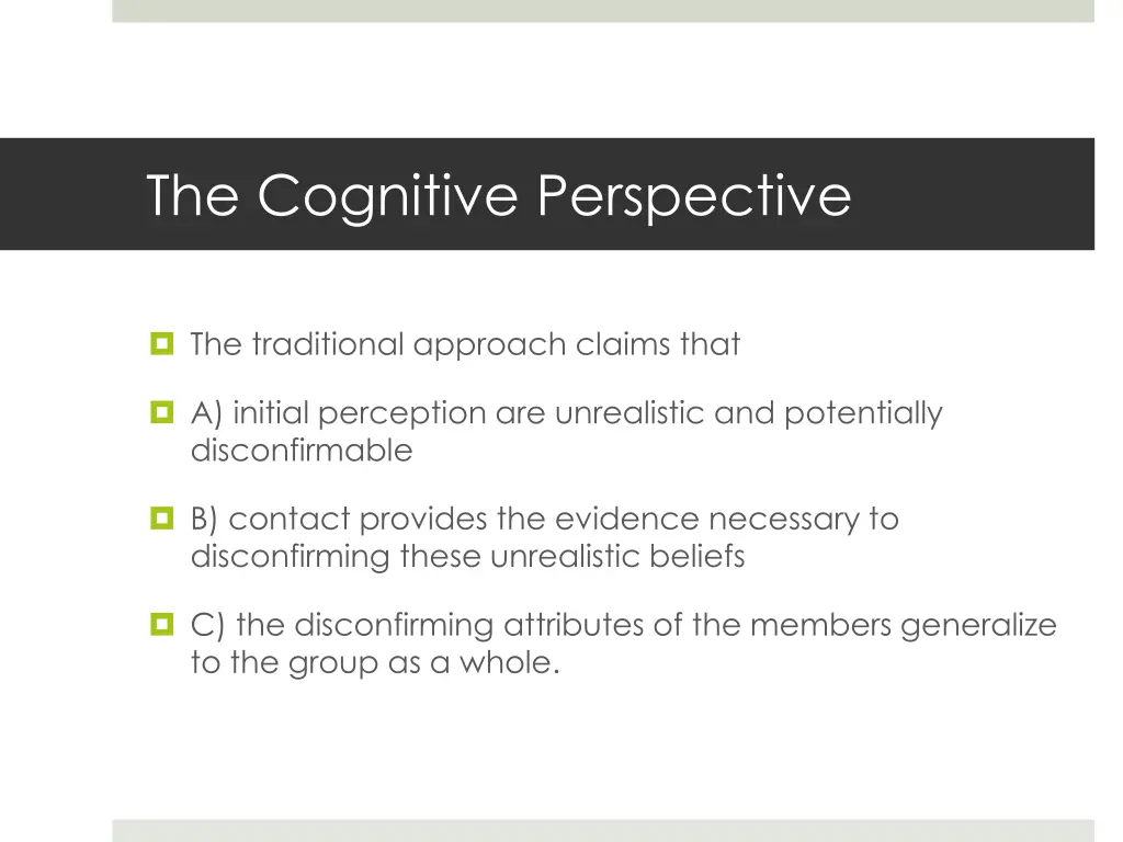 the cognitive perspective 4