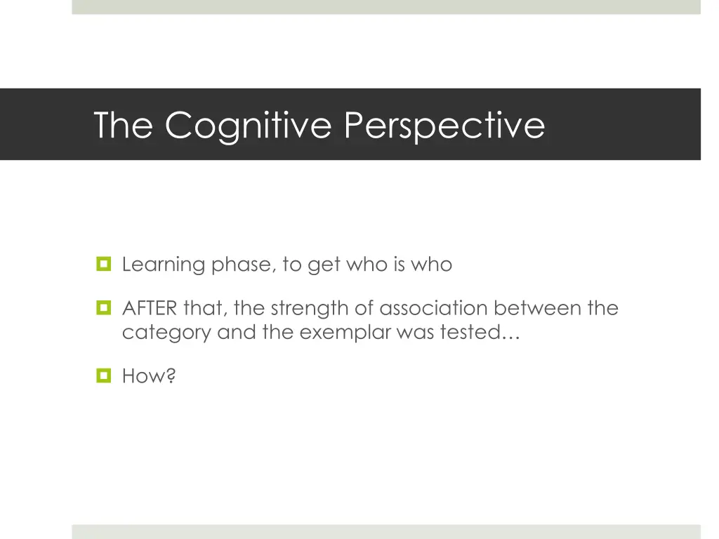 the cognitive perspective 42