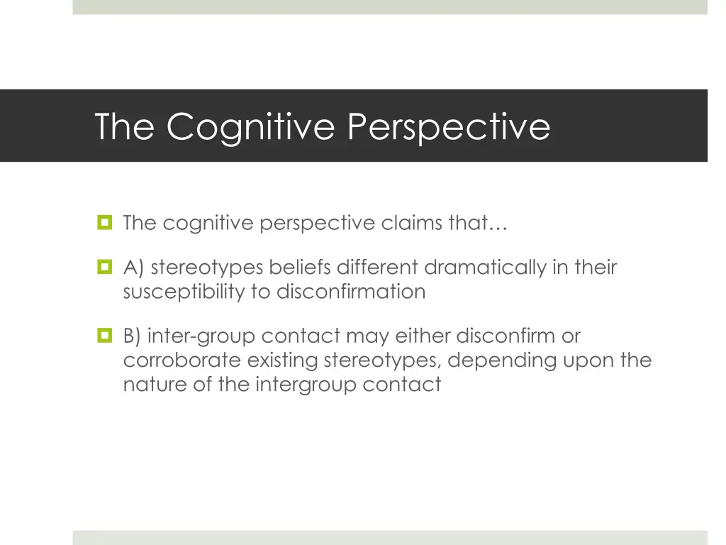 the cognitive perspective 5