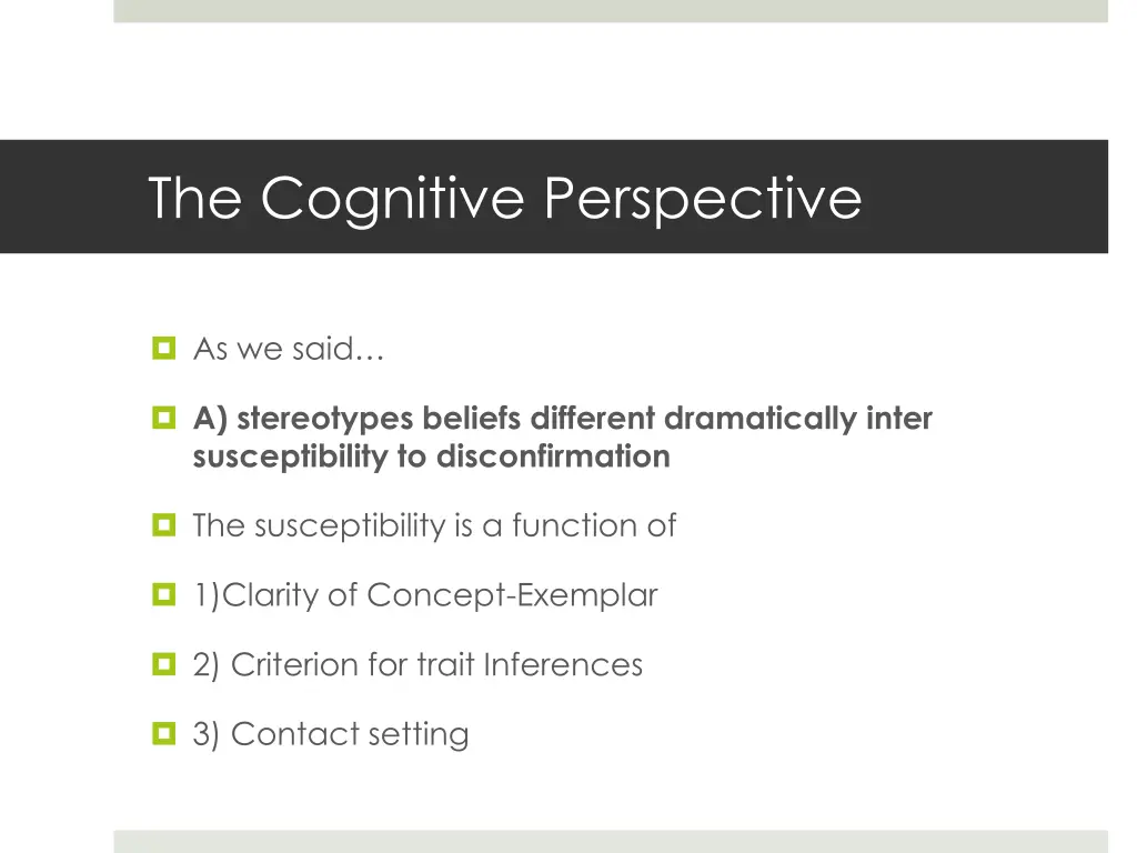 the cognitive perspective 7