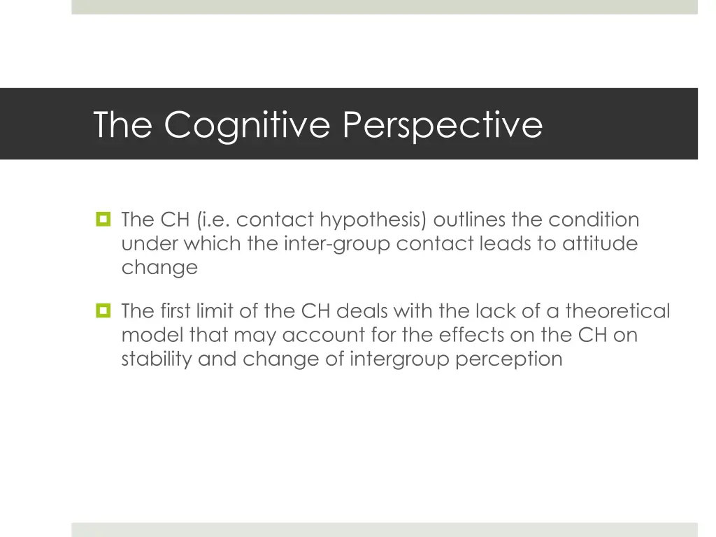 the cognitive perspective