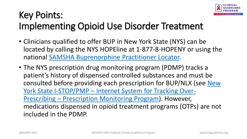 key points key points implementing opioid