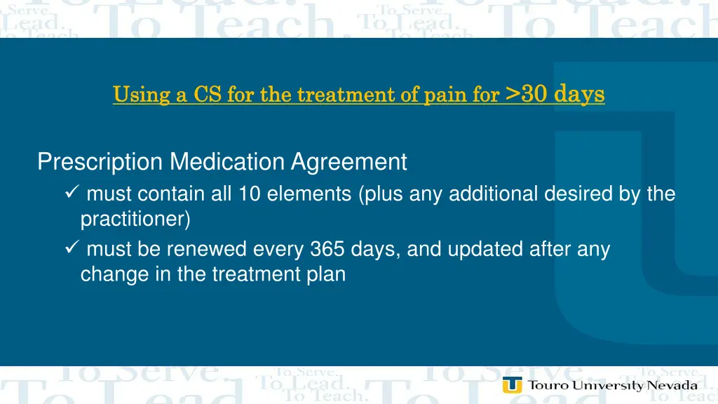 using a cs for the treatment of pain for using