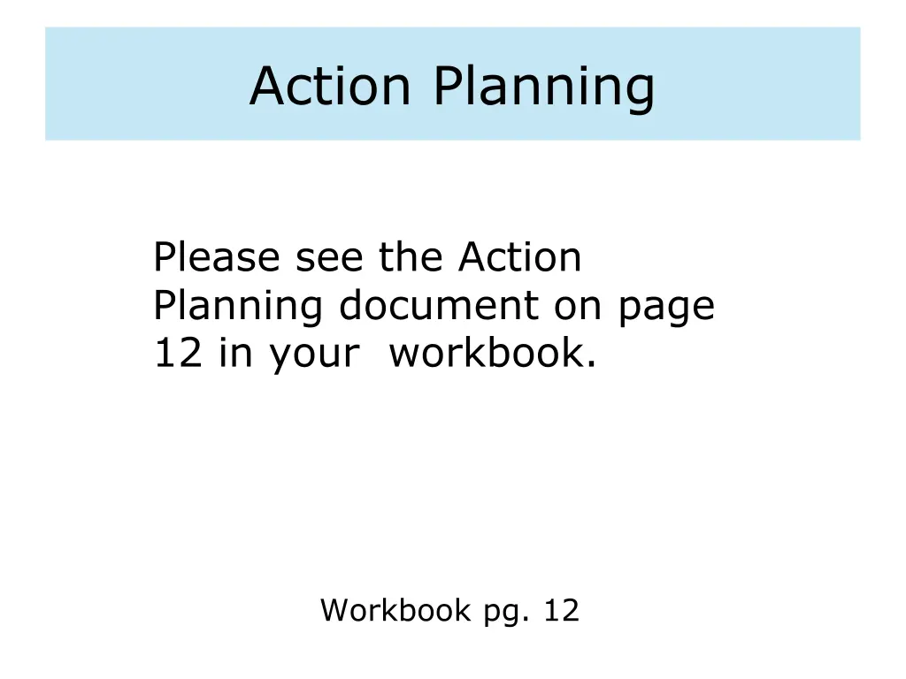 action planning