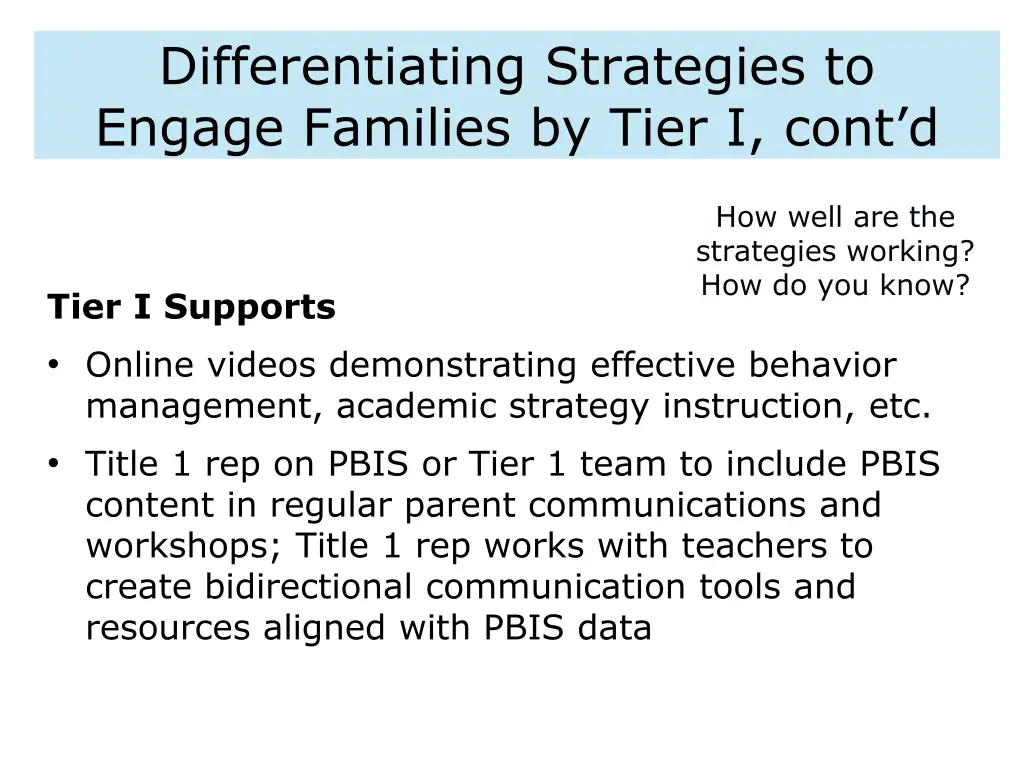 differentiating strategies to engage families 1