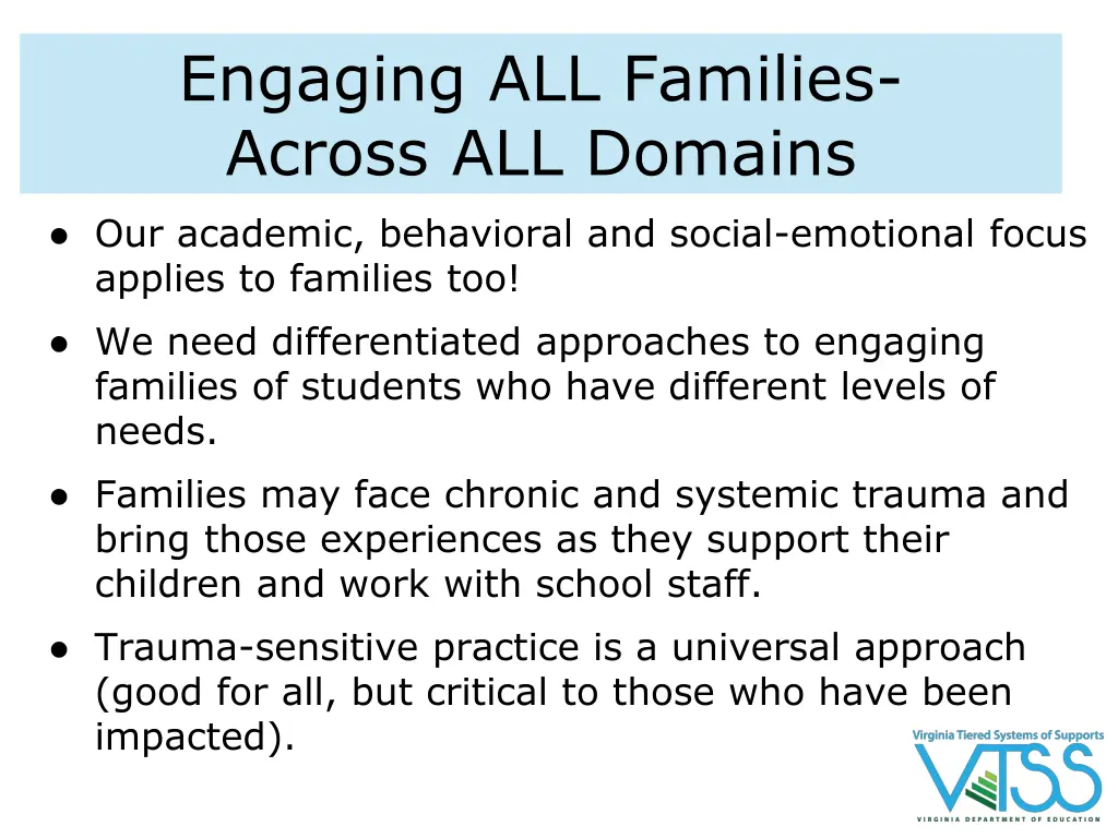 engaging all families across all domains