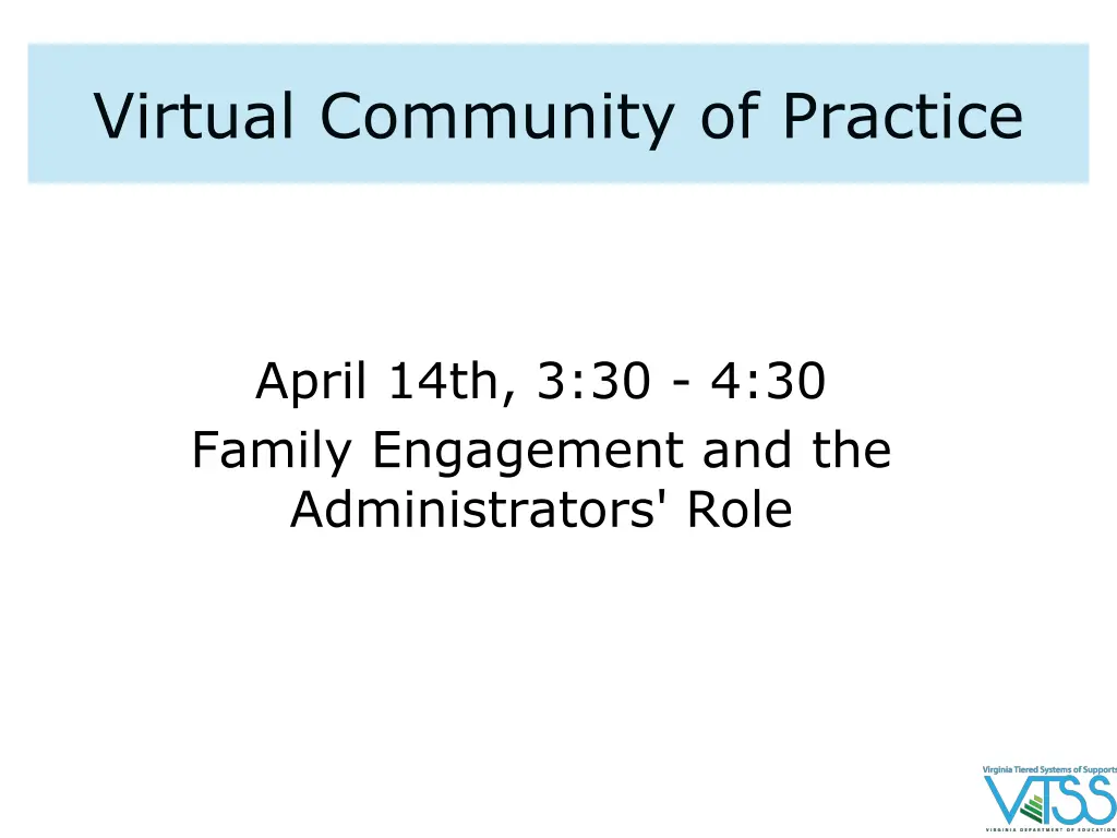 virtual community of practice
