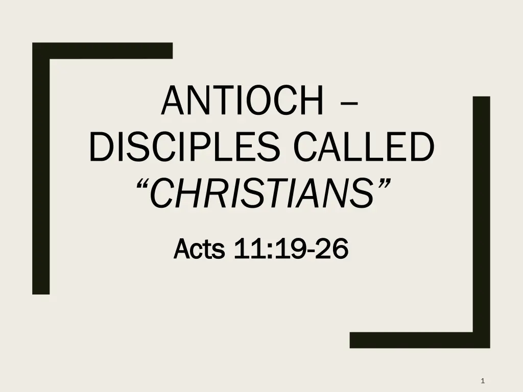 antioch disciples called christians