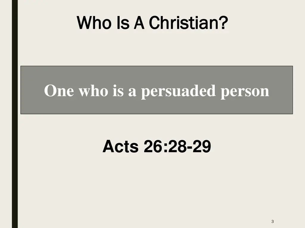 who is a christian who is a christian 1