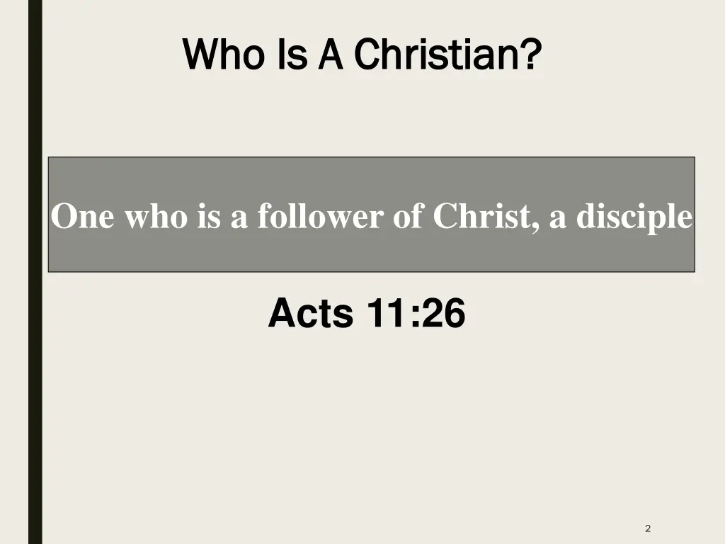 who is a christian who is a christian