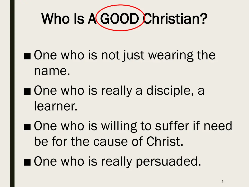 who is a good christian who is a good christian
