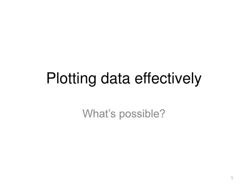 plotting data effectively