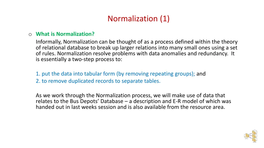 normalization 1