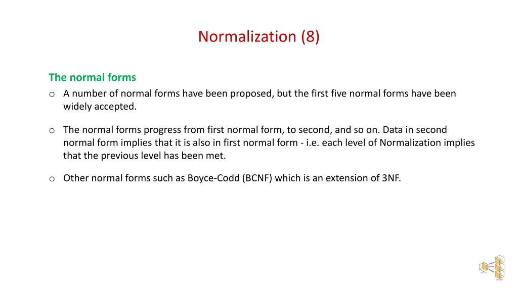 normalization 8