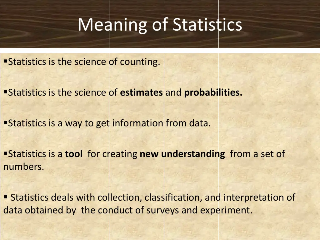 meaning of statistics